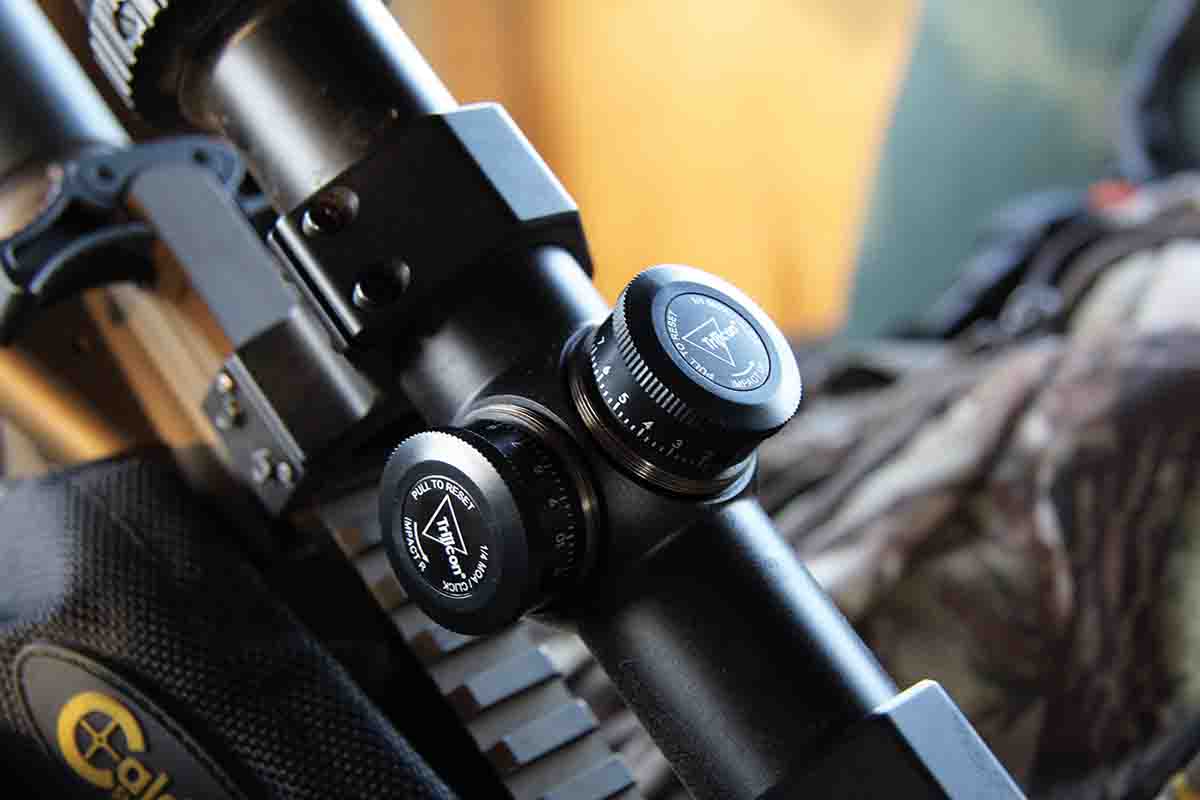 Trijicon’s new Huron series variable riflescopes include low profile covered adjustment knobs with toolless zero-reset capabilities. The design could be used as turrets, but the caps help to seal out dust and moisture.